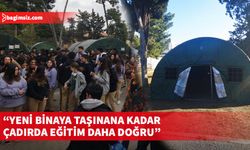 NKL Okul Aile Birliği, öğrencilerin DAÜ bünyesinde eğitim almasına karşı çıktı; YONPAŞ Lisesi’ne taşına kadar “çadırlarda eğitime” devam edilmesini talep etti