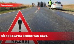 Dilekkaya’da ehliyetsiz ve sigortasız araç kullanan 18 yaşındaki genç kaza yaptı