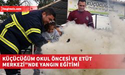 Öğretmen ve öğrencilere yangın söndürme ve yangın esnasında yapılacaklarla ilgili eğitim verildi