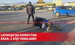 Lefkoşa'da meydana gelen kazada motosikletli yaralandı