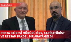 Posta Dairesi Müdürü Örs, “Şampiyon Melekler” eserini çizen Alireza Pakdel ile bir araya geldi