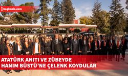 UBP Kadın Kolları, Başbakan Üstel ile birlikte Atatürk Anıtı ve Zübeyde Hanım Büstü’ne çelenk koydu