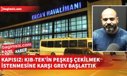 HTKS, EL-SEN’e destek için Ercan Havalimanı’nda greve başlattı