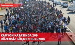 Meksika'da terk edilmiş halde kamyon kasasında 209 düzensiz göçmen bulundu