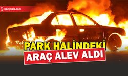 Park halindeki araç yandı