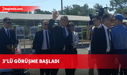 Guterres, Erhürman ve Hristodulidis’in ara bölgede bir araya geldiği üçlü görüşme başladı