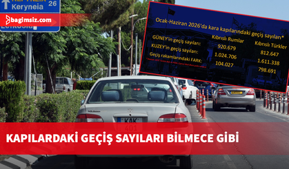 Kıbrıslı Türk ve Rumların kara kapıları istatistiklerinde büyük çelişki