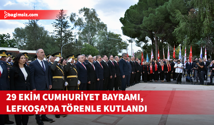 9 Ekim Cumhuriyet Bayramı dolayısıyla Lefkoşa Atatürk Anıtı’nda tören düzenlendi
