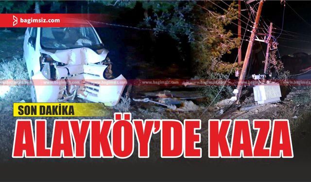 Alayköy'de yaşanan kaza sonrası trafo telleri koptu
