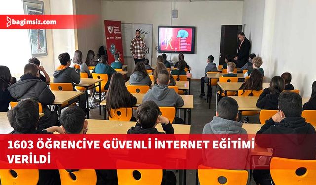 16 okulda toplam 1603 öğrenciye güvenli internet eğitimi