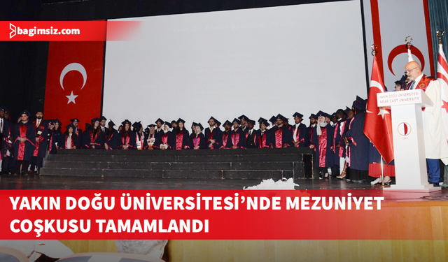 Yakın Doğu Üniversitesi’nden mezun olan 596 öğrenci hayatlarının yeni dönemine ilk adımlarını attı