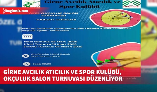 Girne Avcılık Atıcılık ve Spor Kulübü, Okçuluk Salon Turnuvası düzenliyor