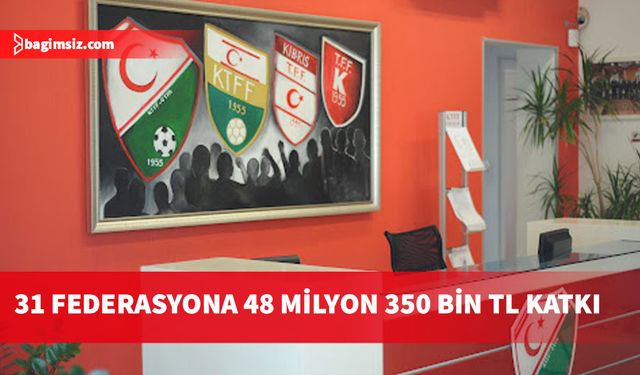 Futbola 72 milyon, 31 federasyona 48 milyon TL katkı