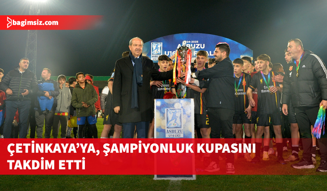 Cumhurbaşkanı Ersin Tatar, Futbol U16 Ligi final karşılaşmasını izledi