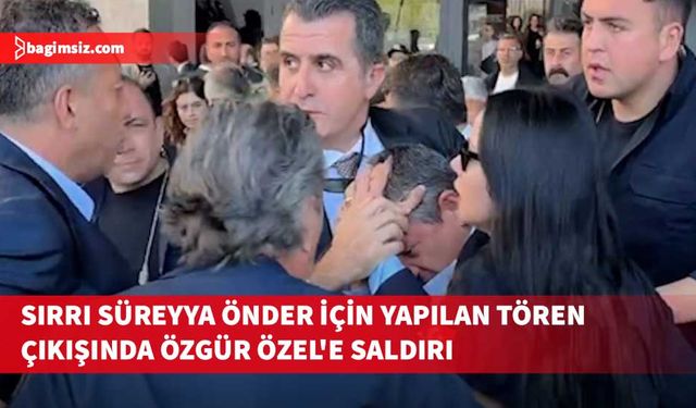 Sırrı Süreyya Önder için yapılan AKM'deki tören çıkışında Özgür Özel'e saldırı!