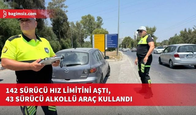 Ülke genelinde trafik denetiminde 350 sürücüye yasal işlem, 57 araç trafikten men edildi