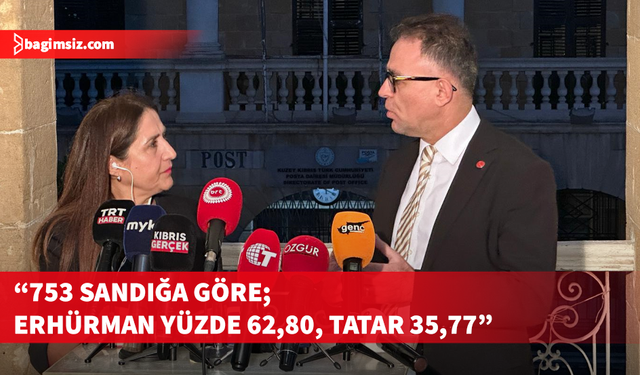 Özerdağ: 753 sandığa göre Erhürman yüzde 62,80, Tatar 35,77