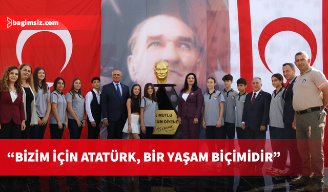 Atleks Sanverler Ortaokulu Atatürk Büstü, törenle açıldı
