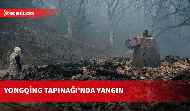 Çin'de 1500 yıllık bir tapınakta yangın çıktı