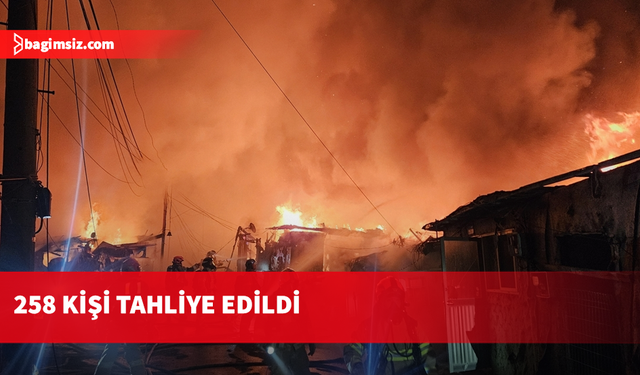 Güney Kore'de gecekondu mahallesinde çıkan yangın