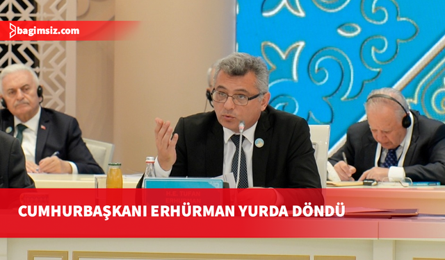 Kazakistan'daki TDT zirvesine katılan Cumhurbaşkanı Erhürman yurda döndü