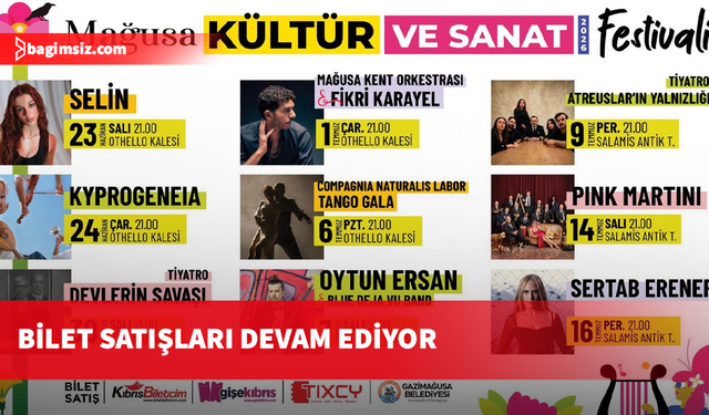 Mağusa Kültür ve Sanat Festivali için bilet satışları devam ediyor
