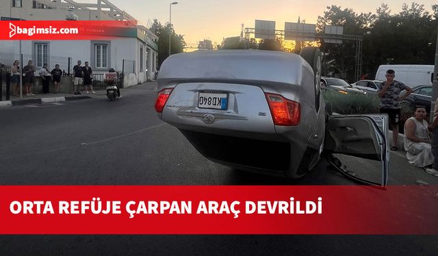 Girne'de korkutan trafik kazası: Yaralanan olmadı