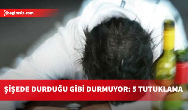 Girne ve Akdoğan'da alkol içip olay çıkartan 5 alkollü şahıs tutuklandı