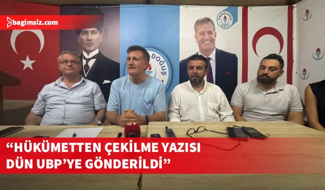 Arıklı: YDP’nin hükümetten çekilme yazısını dün UBP’ye gönderdim
