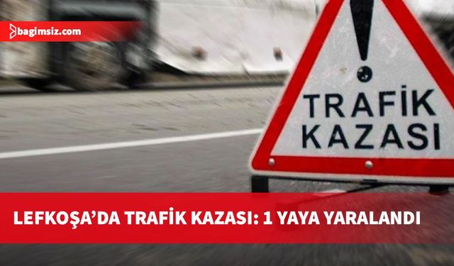 Lefkoşa'da bir yaya araca çarparak yol içine düştü ve yaralandı