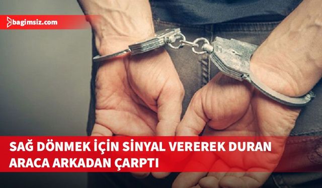 Girne’de duran aracın arkasına çarpan alkollü sürücü tutuklandı