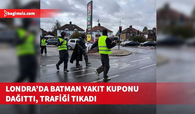 Londra'da Batman yakıt kuponu dağıttı, trafik sıkışıklığına yol açtı