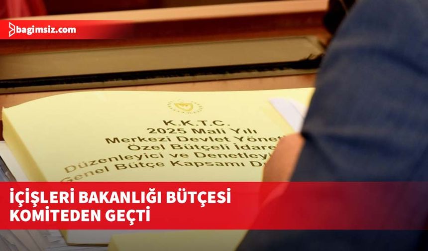 İçişleri Bakanlığı bütçesi komiteden geçti