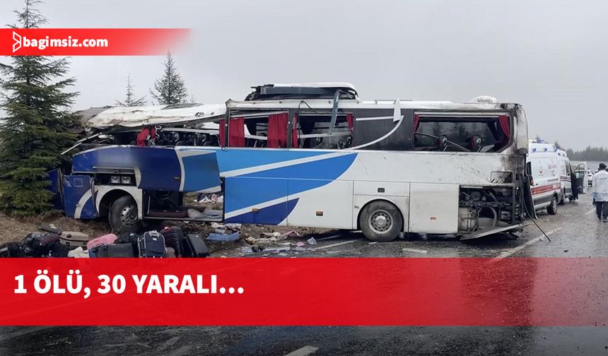 Eskişehir'de yolcu otobüsü devrildi