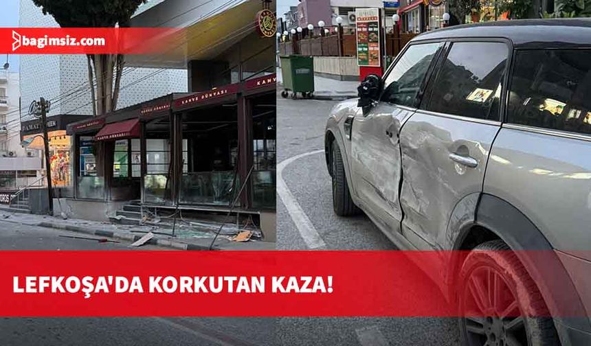 Lefkoşa'da korkutan kaza!