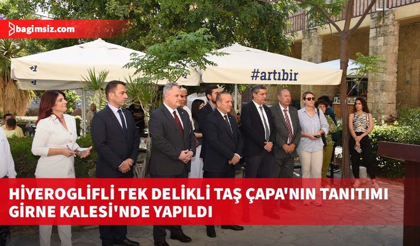 Hiyeroglifli Tek Delikli Taş Çapa'nın tanıtımı Girne Kalesi'nde yapıldı