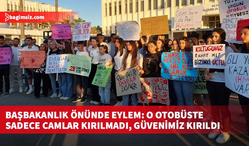 Başbakanlık önünde eylem: O otobüste sadece camlar kırılmadı, güvenimiz kırıldı