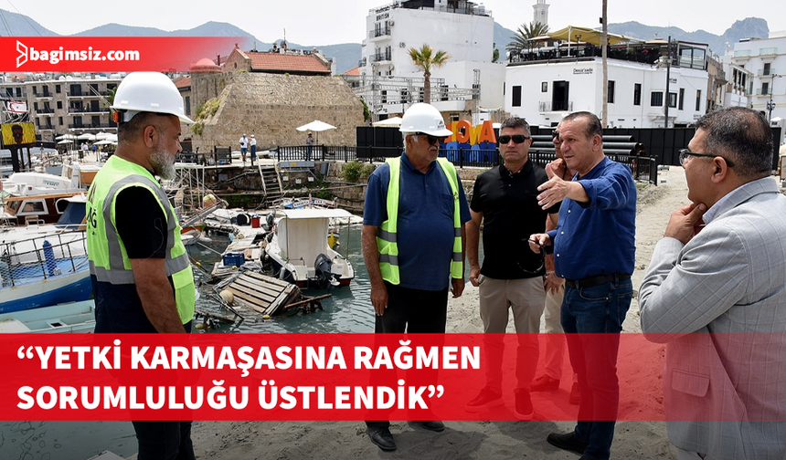 Ataoğlu, Girne Antik Limanı 3’üncü etap çalışmalarını yerinde inceledi