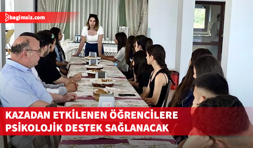 Otobüs kazasından etkilenen öğrencilere psikolojik destek verilmeye başlandı