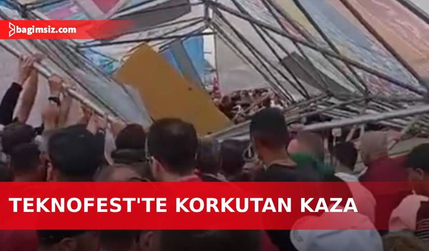 Teknofest’te korkutan kaza İskele düştü