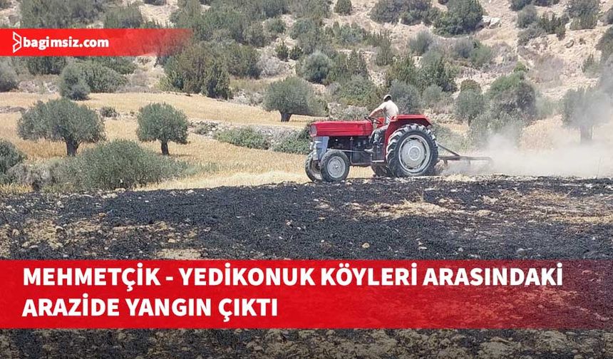 Mehmetçik yakınlarında arazi yangını