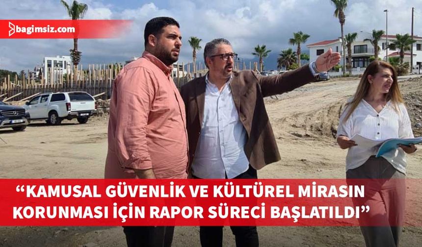 Girne Belediyesi ve İnşaat Mühendisleri Odası’ndan Girne Kalesi mevkiinde inceleme