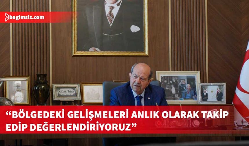 Ersin Tatar, İran’ın İsrail’e füzelerle karşılık verdiğini çıplak gözle izlenebildiğini belirterek, süreci titizlikle takip ettiklerini açıkladı