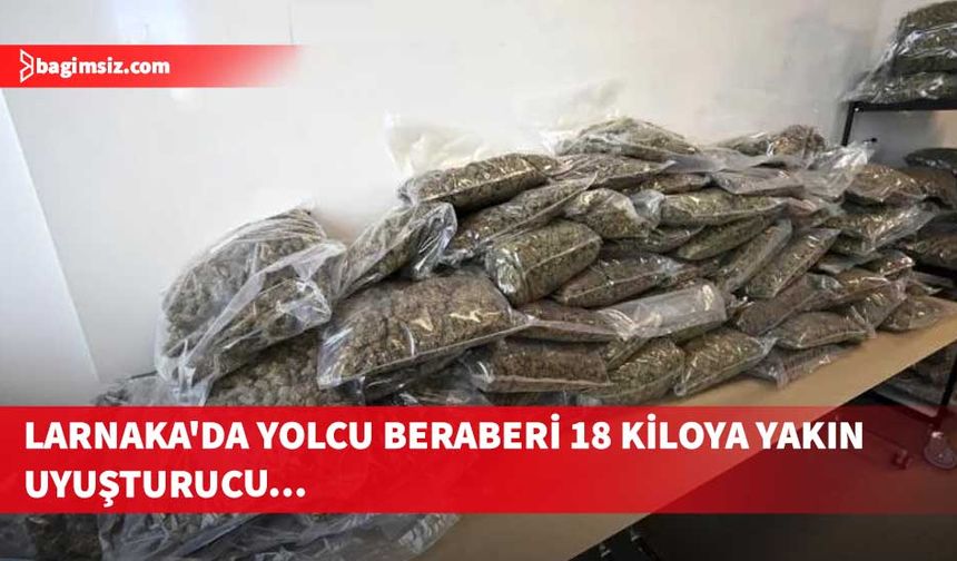 Larnaka Havalimanı’na gelen iki yolcunun bagajından 18 kiloya yakın uyuşturucu çıktı