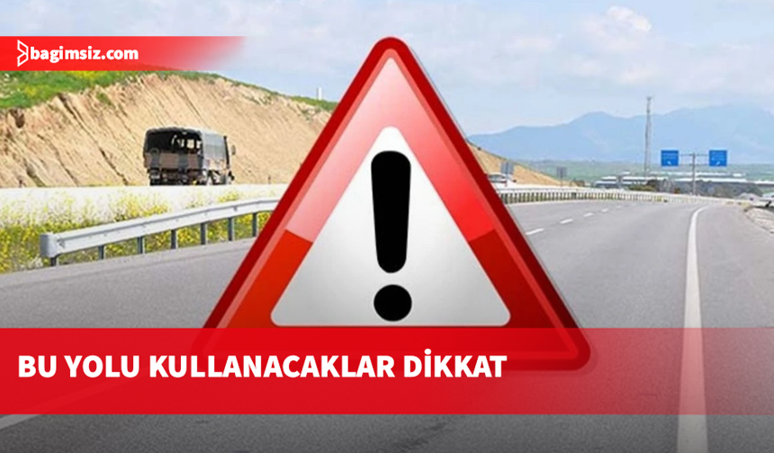 Lefkoşa-Girne ana yolunda yol çalışması