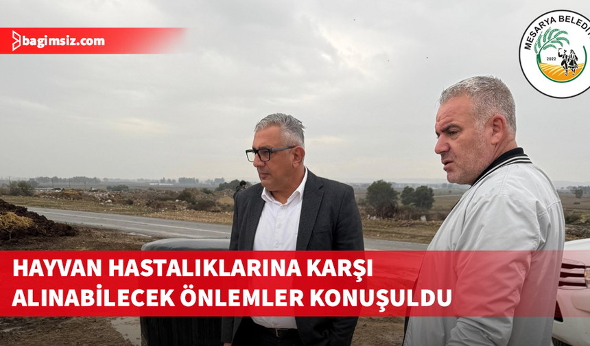 Mesarya Belediye Başkanı Latif ile Hayvan Üreticileri ve Yetiştiricileri Birliği Başkanı Onalt bir araya geldi