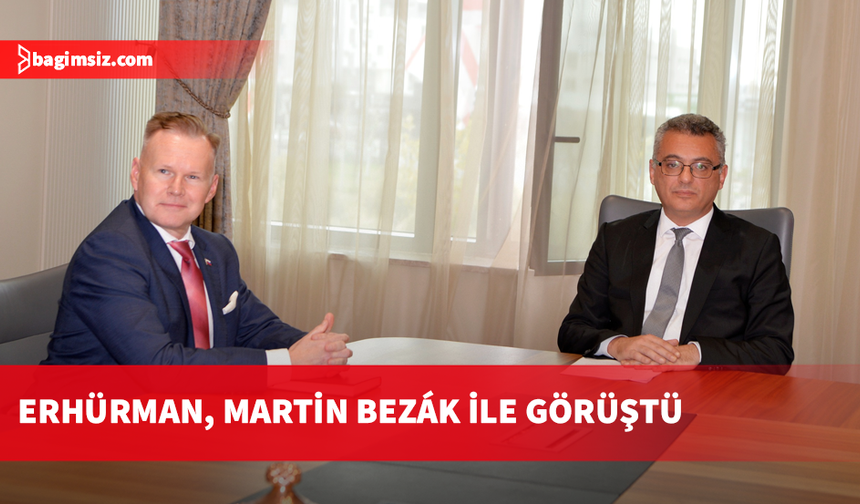 Erhürman, Slovakya’nın Lefkoşa Büyükelçisi Martin Bezák ile görüştü