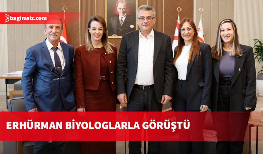 Erhürman, Kıbrıs Türk Biyologlar Derneği yönetimini kabul etti