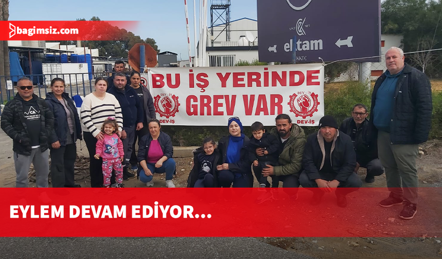 Ektam Kıbrıs'ta başlatılan eylem bugün de sürüyor...