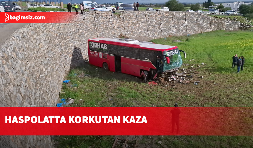 Yolcu otobüsü şarampolden uçtu: 2 yaralı